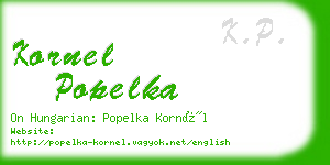 kornel popelka business card